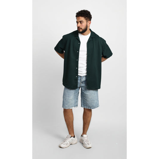 Casual  Short Sleeve Shirt - Over Size