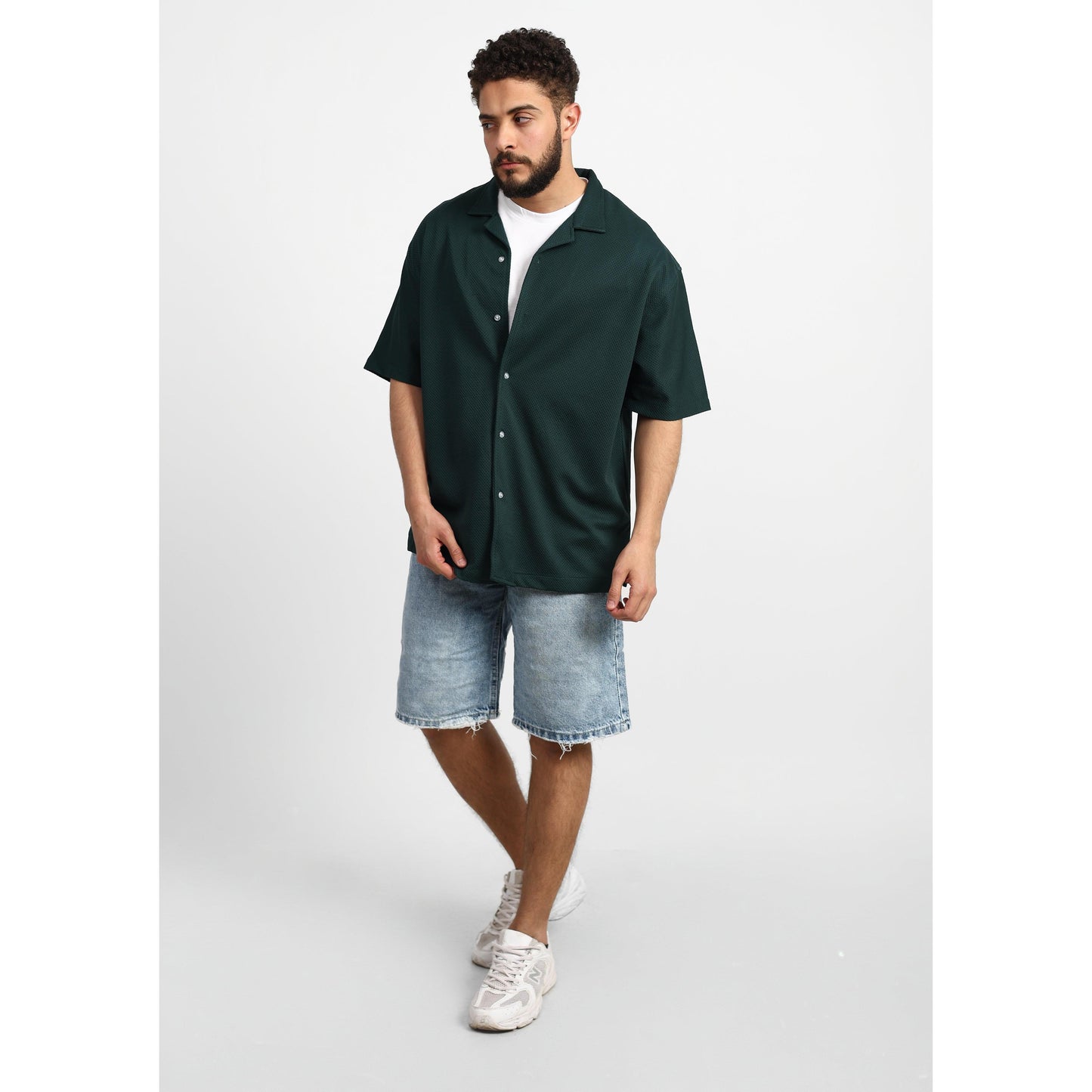 Casual  Short Sleeve Shirt - Over Size