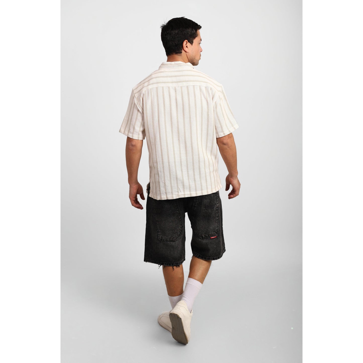 Striped Short Sleeve  Shirt