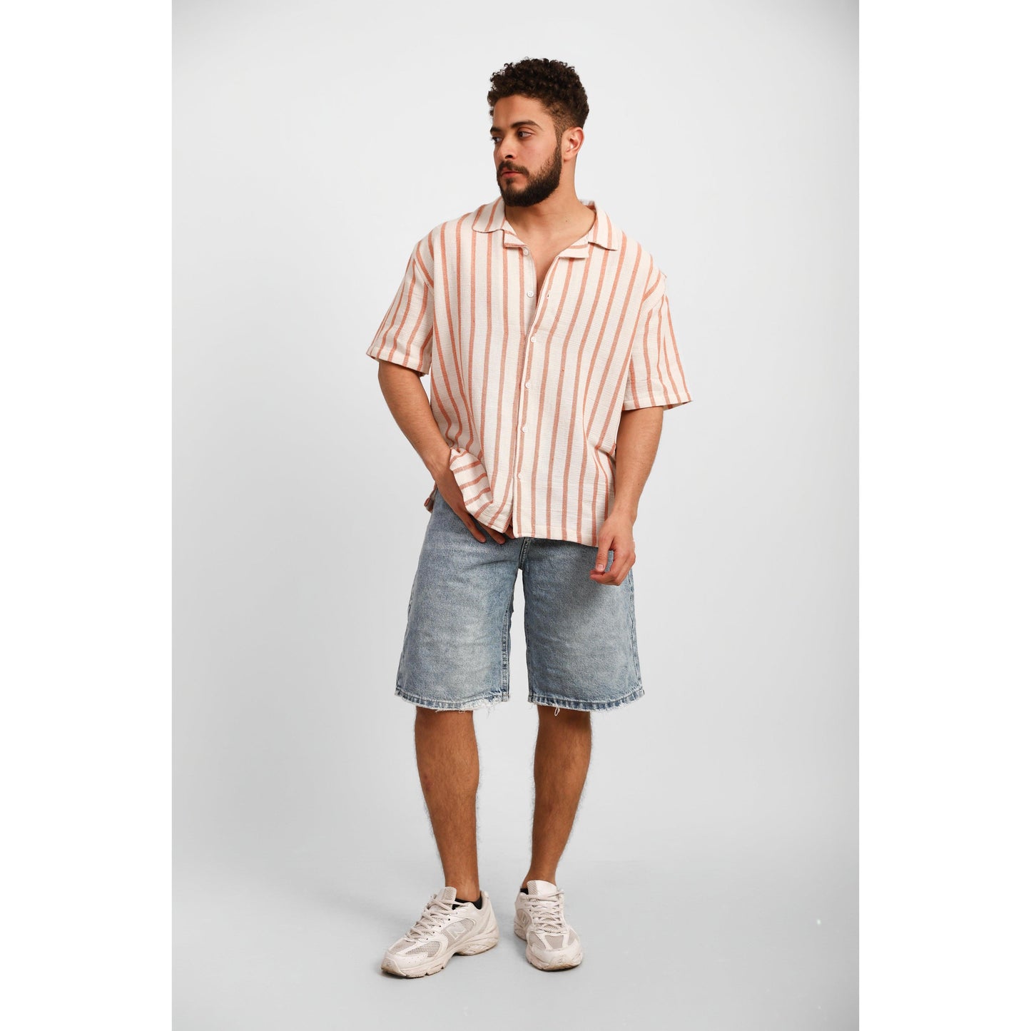 Striped Short Sleeve  Shirt