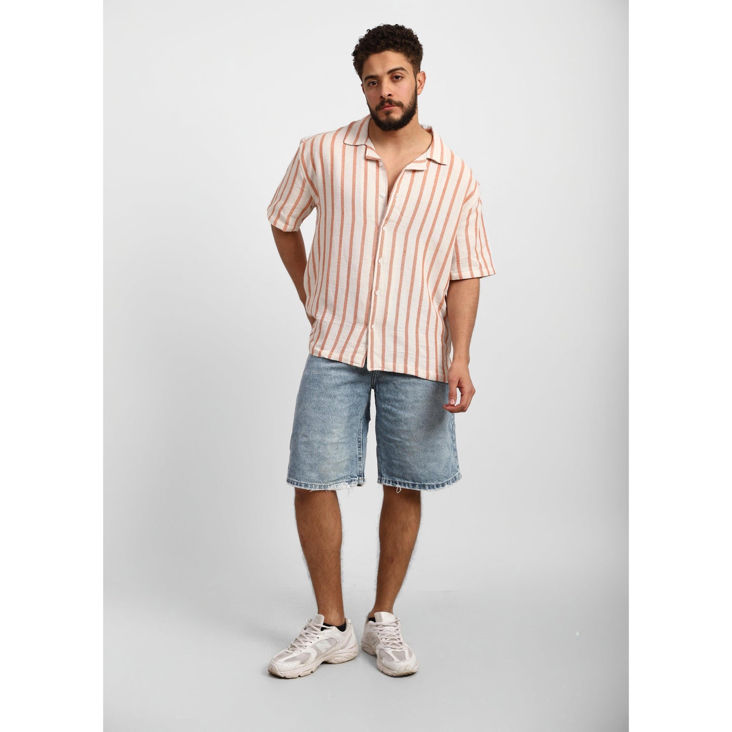 Striped Short Sleeve  Shirt