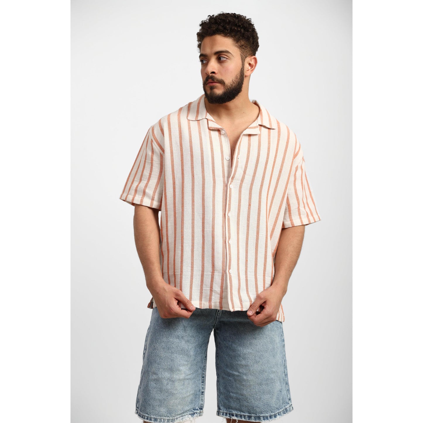 Striped Short Sleeve  Shirt