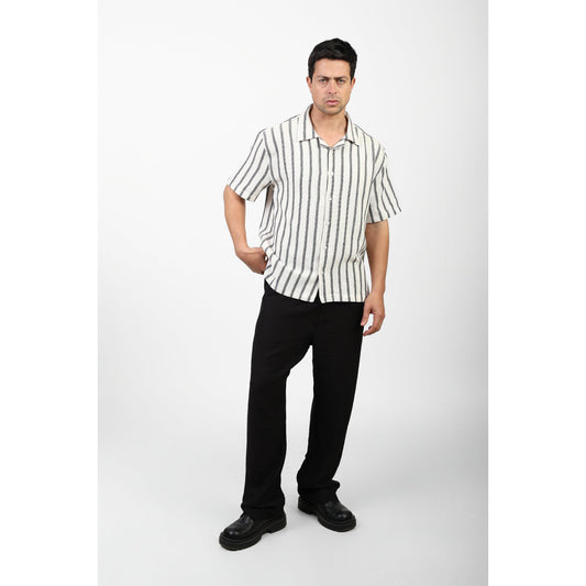 Striped Short Sleeve  Shirt