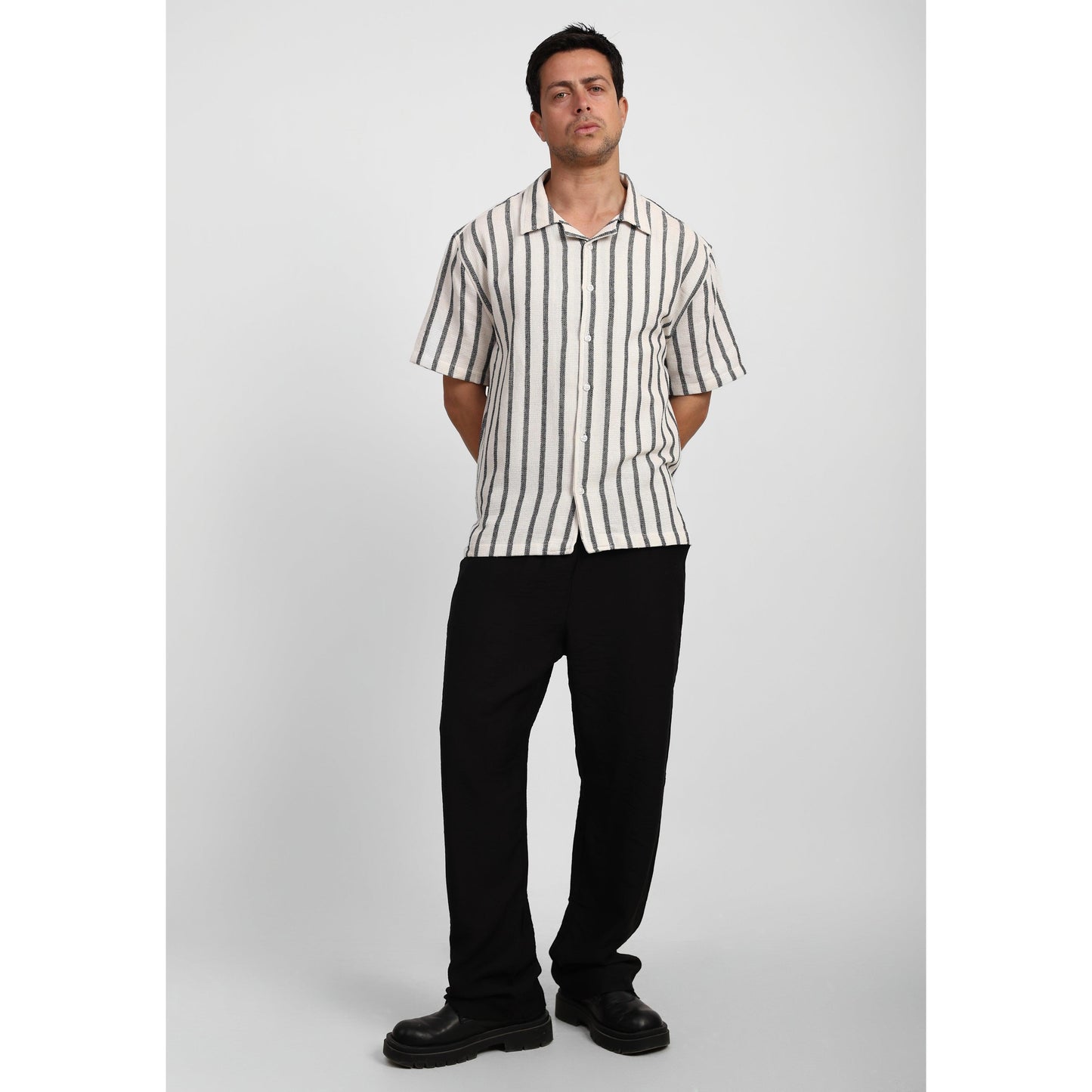 Striped Short Sleeve  Shirt