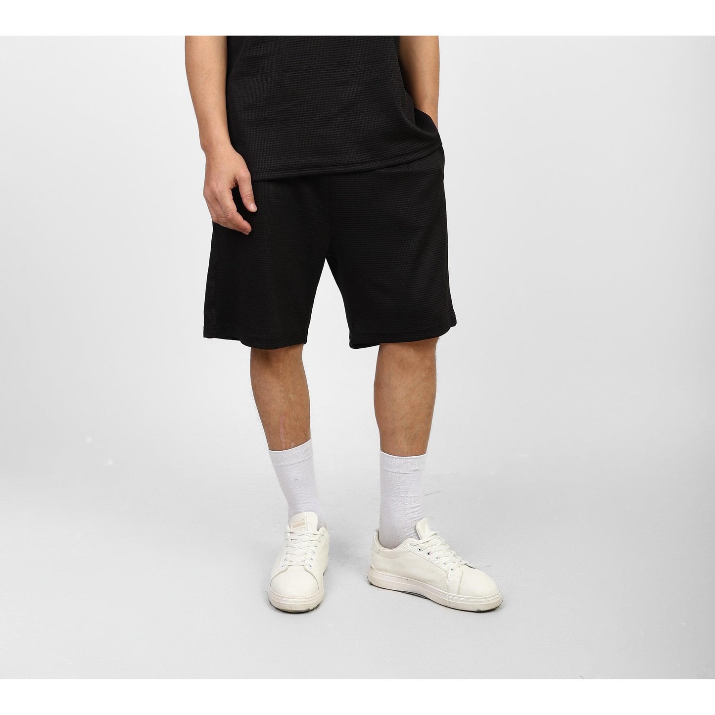 Textured Casual Shorts