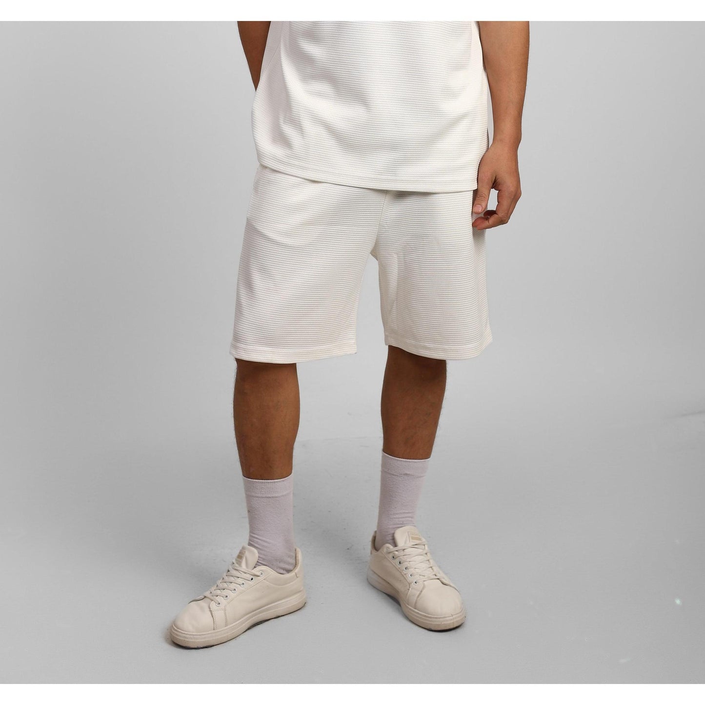 Textured Casual Shorts