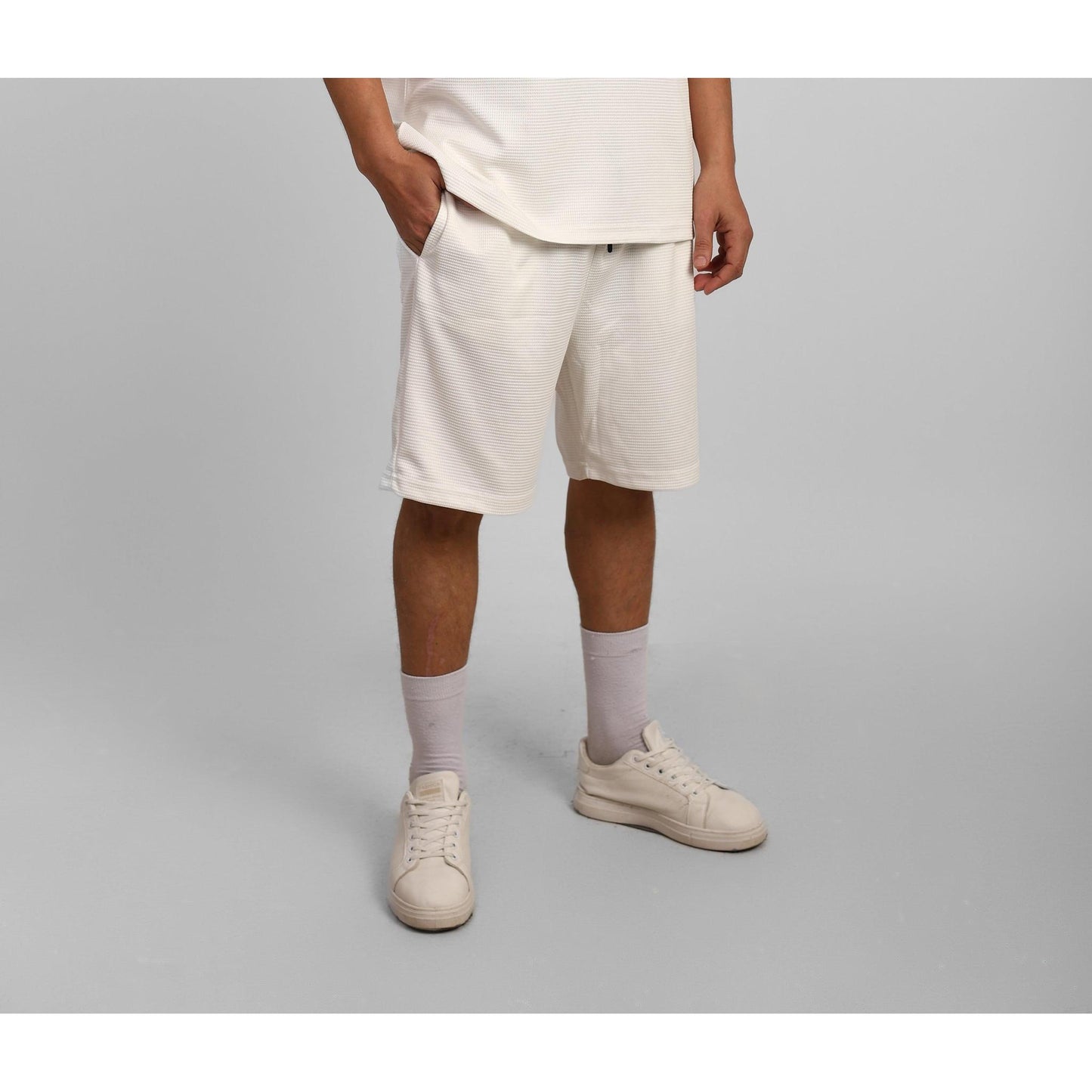 Textured Casual Shorts