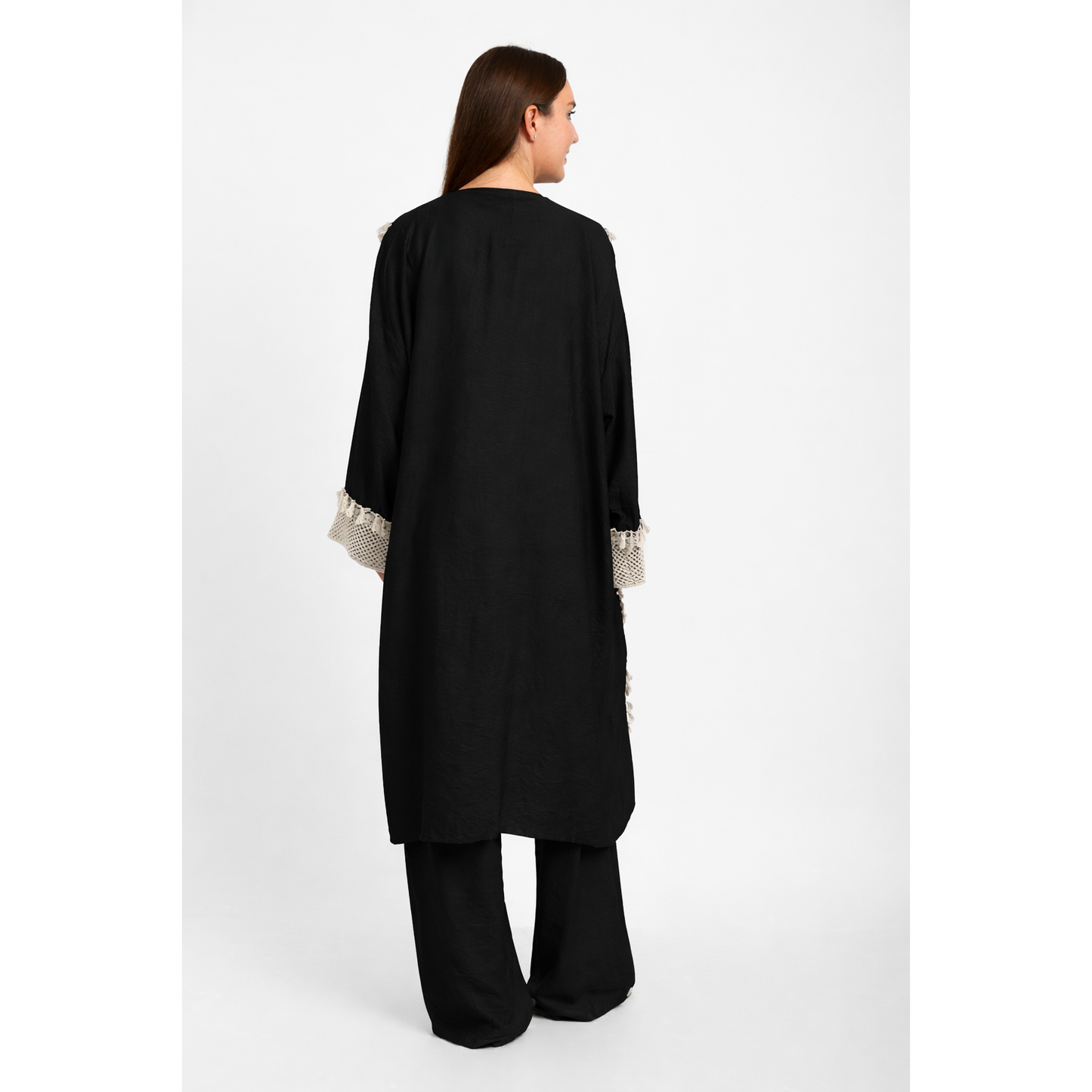 Linen Open Front Cardigan