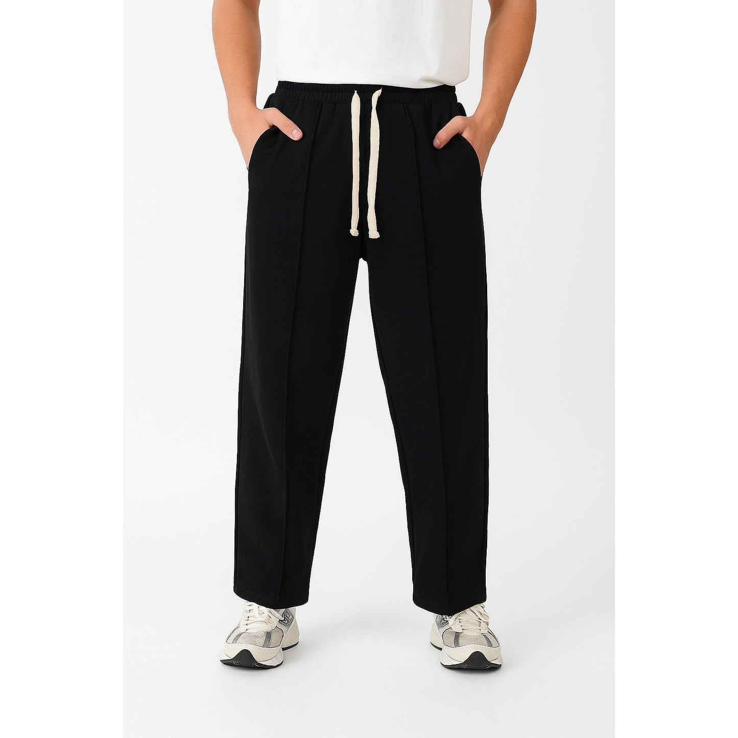 wideleg sweatpants oversize line in front boy
